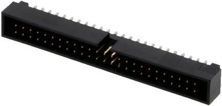 Molex Stiftleiste 702465004 in Schwarz und Gold mit 50 Polen und 2 Reihen bei einem Rastermaß von 2,54 mm - Bild 1