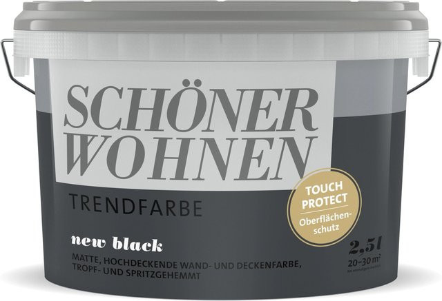 Schöner Wohnen Wandfarbe Plaster New Black matt, 2,5 l - Bild 1