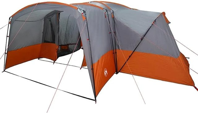 vidaXL Familienzelt mit Dach in Grau und Orange B/T/H: 760 x 645 x 230 cm - Bild 1