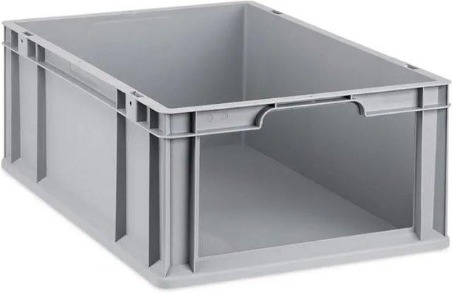 PROREGAL Eurobox NextGen Store Eurobehälter Transportbox mit offener Front, Grau, H x B x T: 22 x 40 x 60 cm, 44 Liter - Bild 1