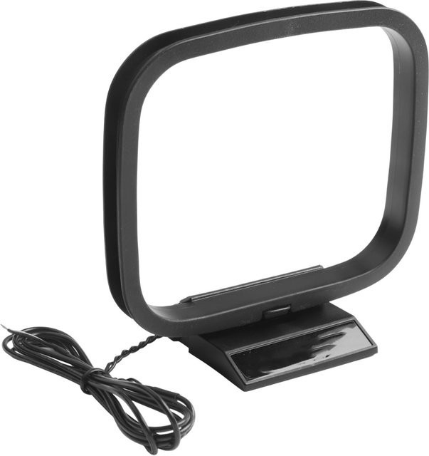 BAJEAL AM/FM Loop-Antenne mit 2-Pin-Anschluss für Autoradio und Stereo-Audio-Empfängersysteme, Schwarz - Bild 1