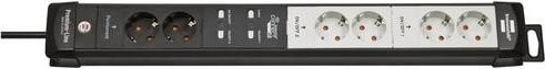 Brennenstuhl Connect Premium-Line WLAN Steckdosenleiste 6-fach in Schwarz und Lichtgrau - Bild 1