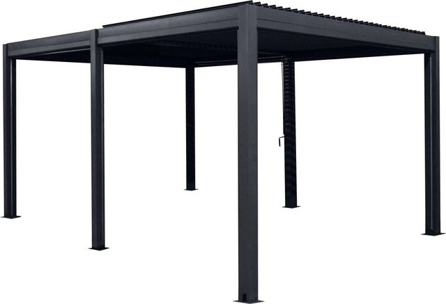 osoltus Bioclimatic Lamellen-Pavillon Pergola mit Lamellendach aus Aluminium in Anthrazit, B/T: 400 x 300 cm - Bild 1