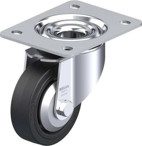 Blickle Lenkrolle LK-POEV 100KA-3-FA in Schwarz und Silber, Rad-Durchmesser: 100 mm, Tragfähigkeit: 200 kg - Bild 1