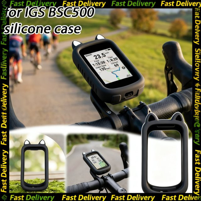 Silikonhülle für iGPSPORT BSC500 Fahrradcomputer inklusive Displayschutzfolie in Schwarz - Bild 1