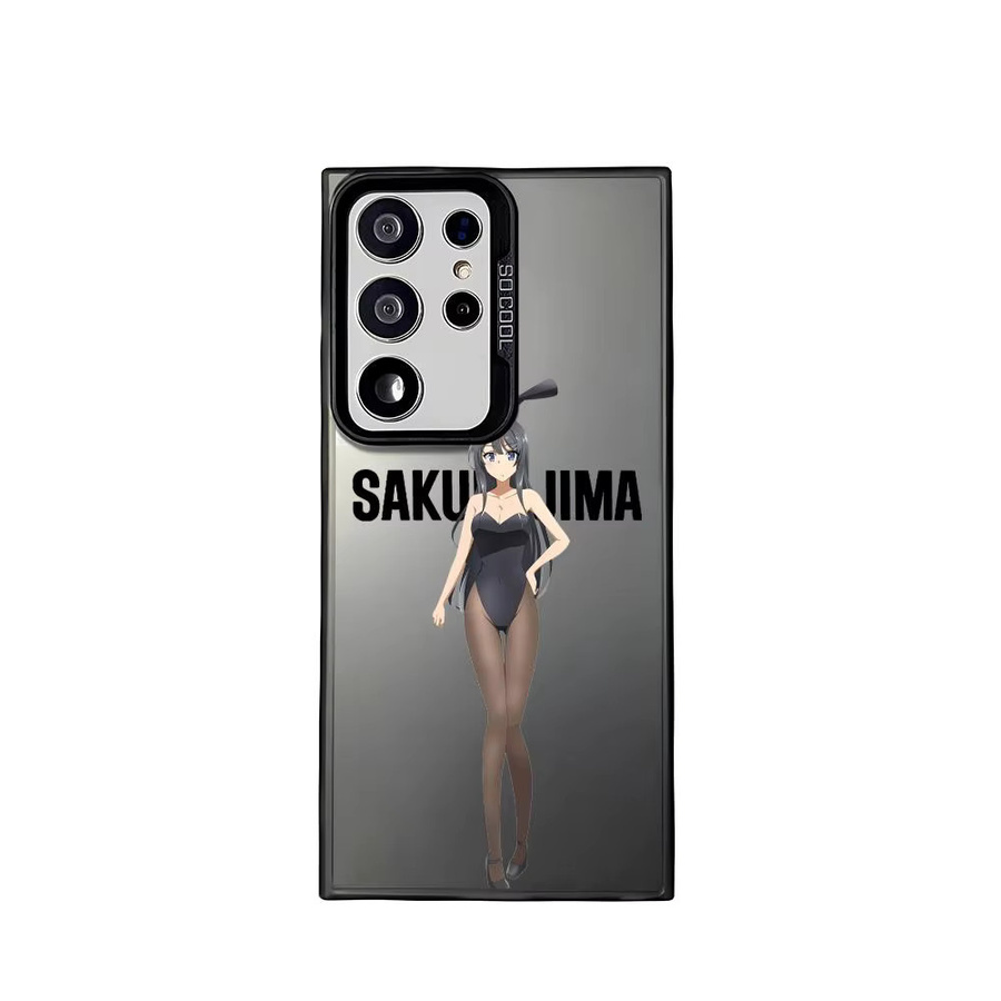 Mai S-sakurajimas Anime Silikon Handyhülle für Samsung Galaxy S25 Edge S24 S23 S22 S21 S20 Ultra in Silber - Bild 5