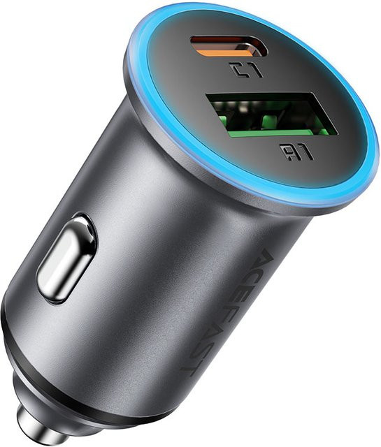 Acefast B15 Auto-Ladegerät mit 65W, 3.25A, 1 x USB-A und 1 x USB-C, Grau - Bild 1