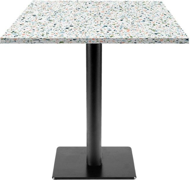 RestooTab Tisch Milan T quadratisch in Terrazzo-Optik, mehrfarbig, B/T/H: 70 x 70 x 75 cm - Bild 1