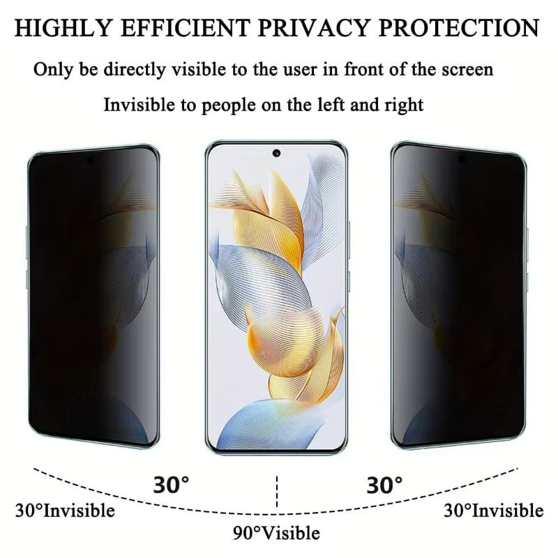 2 Stück Honor Privacy Displayschutzfolie aus gehärtetem Glas mit 9H Anti-Spy-Effekt für Honor Magic 8 7 6 5 Pro Air Lite Ultimate 8 Lite - Bild 2