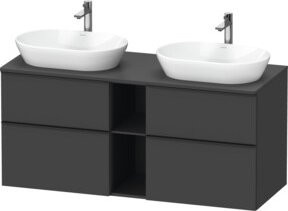 Duravit Waschtischunterschrank D-Neo in Schwarz Matt, B/T/H: 140 x 55 x 55 cm - Bild 1
