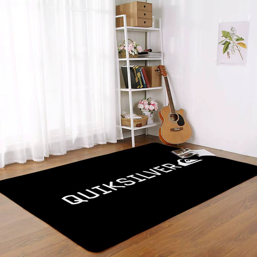 Rastar Quiksilver Logo-Bodenmatte in Schwarz, rechteckige Flanell-Fußmatte für Badezimmer und Wohnzimmer - Bild 5