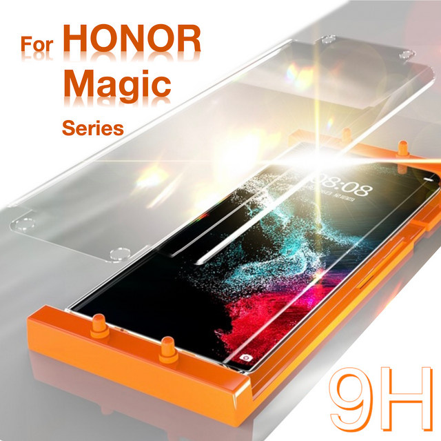 Honor Magic 5 4 3 Pro Displayschutz Set mit Installationswerkzeug aus nicht gehärtetem Glas in Transparent - Bild 1