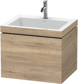 Duravit L-Cube Waschtischunterschrank c-bonded, Wandhängend, Braun, B/T/H: 60 x 48 x 50 cm - Bild 1