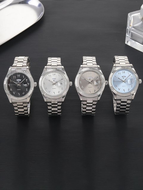 RICECGO Armbanduhr Edelstahl, Schwarz, Herren, Analoguhr - Bild 1