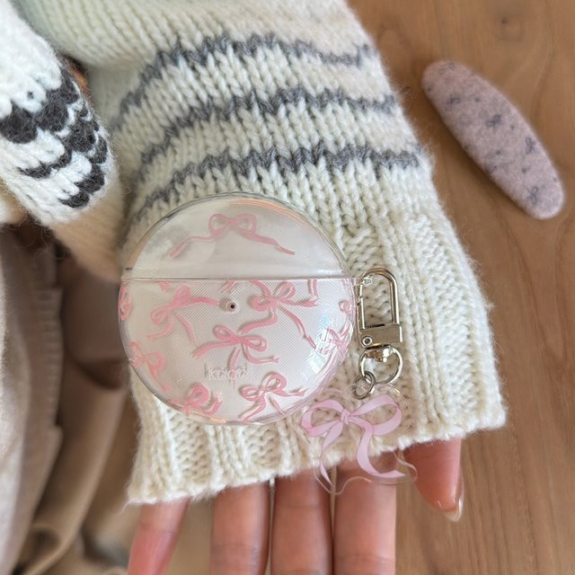 Rosa Schutzhülle im Ballett-Stil mit Schleife und Anhänger für Huawei FreeBuds 7i 6i 5i SE3 FreeClip 2 - Bild 1