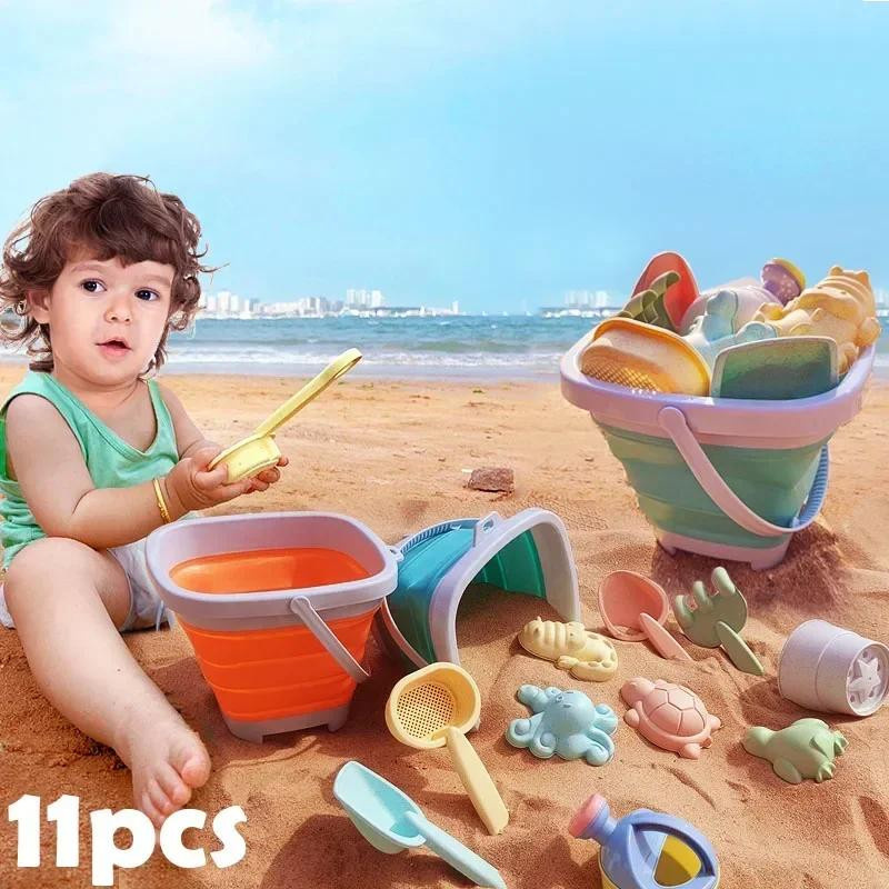 IYUEQIANLI Strand Sand Spiel Wasser Set, 11-teiliges Set, Bunt / Mehrfarbig, 0-3 Jahre - Bild 2