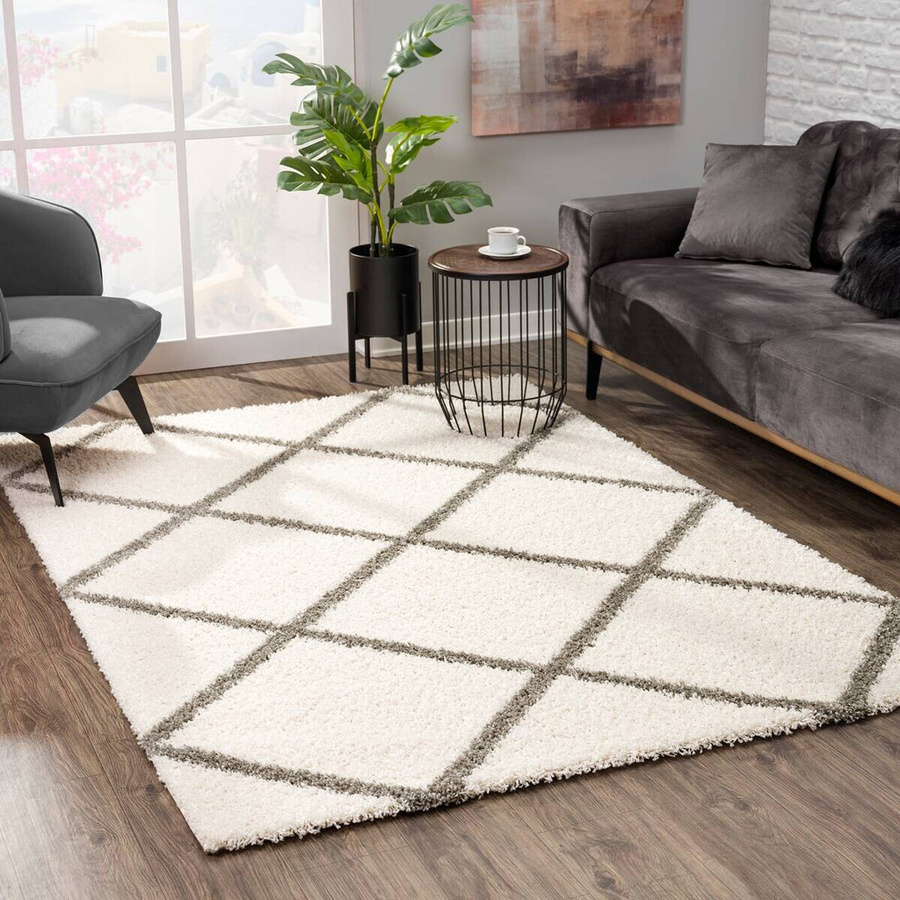 Sanat Hochflorteppich MADRID in Creme, B/L: 140 x 200 cm - Bild 2