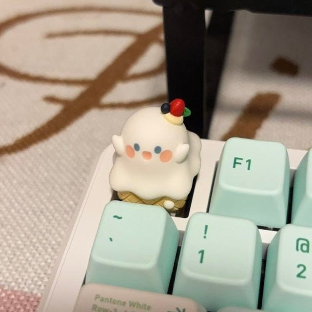 TOPTOY Geister-Eistüte Esc-Harz-Tastenkappen für mechanische Tastaturen im Kawaii-Design - Bild 1