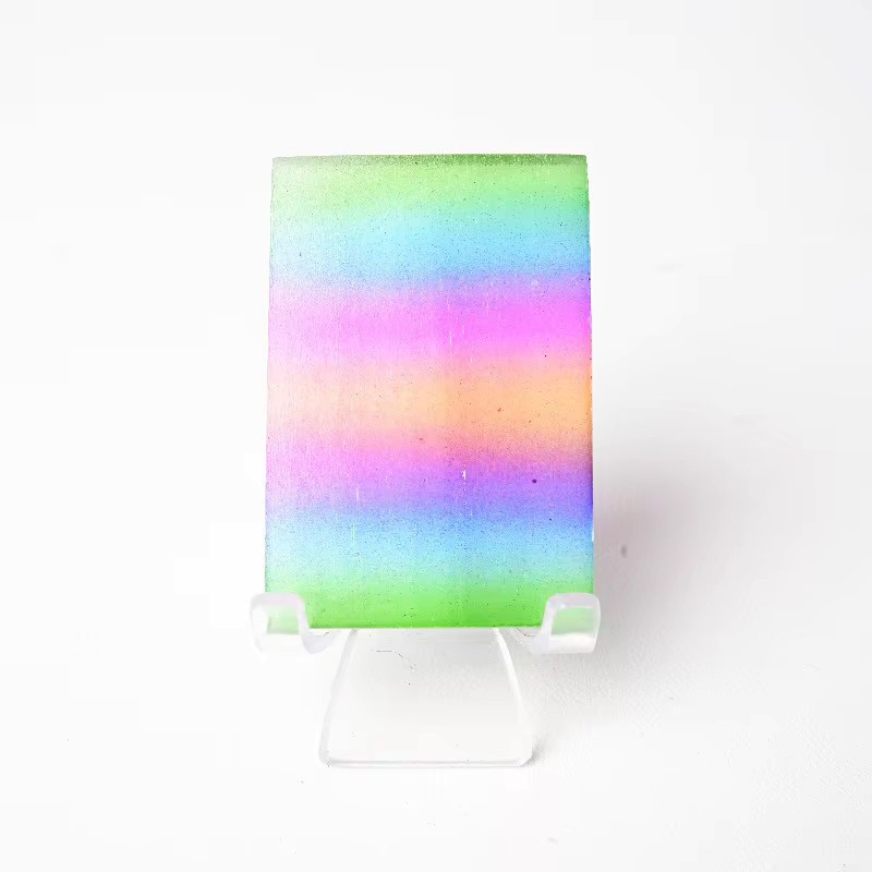 CrystalHola Aura-Selenitplatte in Weiß und Multicolour, rechteckige Mineralprobe für die Heimdekoration und Schmuckherstellung im Boho-Stil - Bild 2