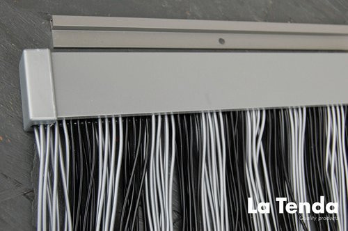 La Tenda Türvorhang schwarz-grau B/H: 100 x 230 cm - Bild 1
