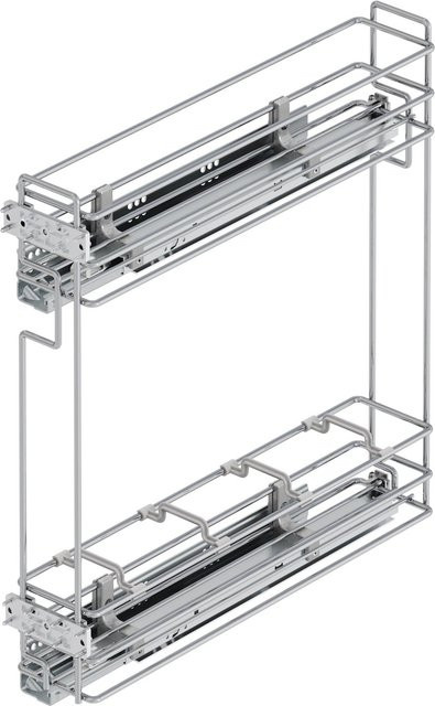 Emuca Flaschenregal Suprastar Ausziehbar mit Schließautomatik Modul 150 mm aus verchromtem Stahl in Silber - Bild 1