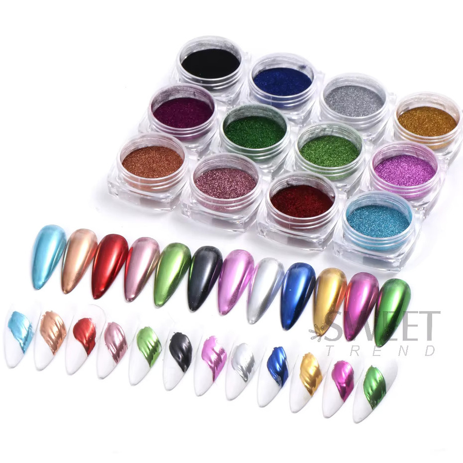 SWEET TREND Nagelpuder, Metallic, 12 Farben - Bild 2