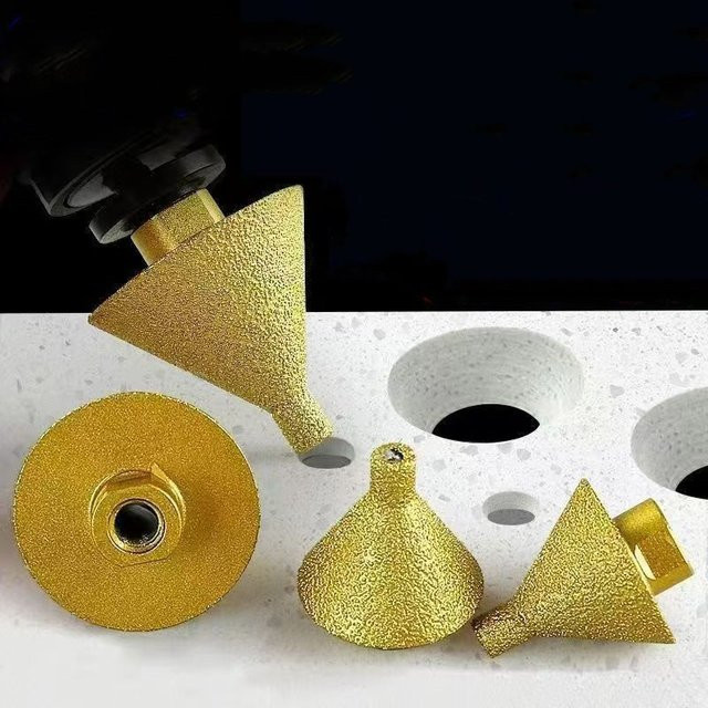 RSMXYO M10 Diamant-Fasen-Maisbohrer zum Abschräcken und Schleifen von Granit, Marmor, Fliesen und Stein, Durchmesser: 50 mm - Bild 1