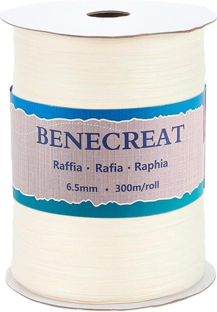 Bastband aus Papier für Bastelarbeiten und Geschenkverpackungen, Breite: 0,6 cm bis 0,65 cm, Länge: 300 Meter - Bild 1