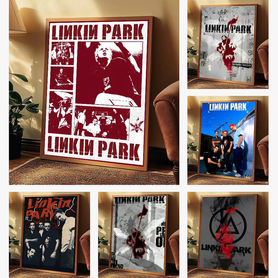 Trends International Linkin Park Poster, selbstklebender Wandaufkleber aus Papier, Mehrfarbig, Breite: 20,0 cm, Höhe: 20,0 cm - Bild 2