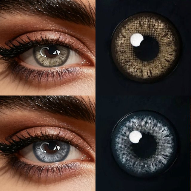 VISUASHOW Twinkle Brown farbige Kontaktlinsen, Tageslinsen - Bild 1