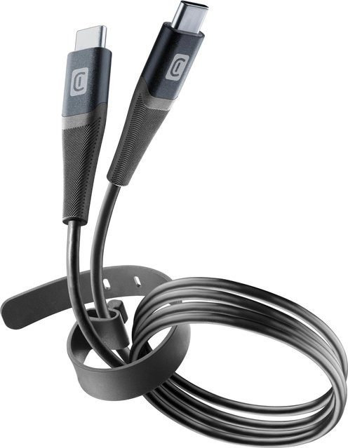 CellularLine Pro+ USB Typ-C auf Typ-C Datenkabel, Schwarz, Länge: 1,2 m - Bild 1