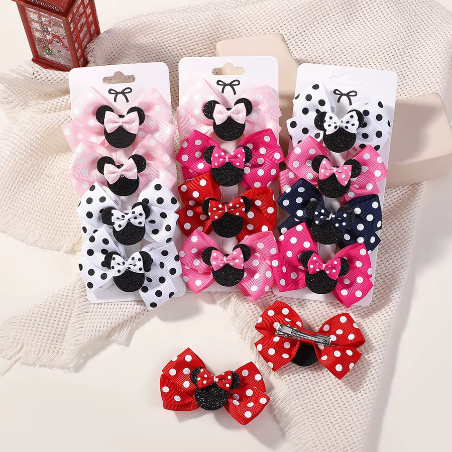 Haar Clips KIDS BOWS, Polka Dot Bogen, Kinder - Bild 3