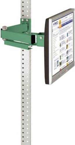 Manuflex ZB3638.6011 Monitorträger für UNIVERSAL und PROFI mit 500 mm Doppelgelenk und VESA-Adapter 75 mm in Resedagrün RAL 6011 - Bild 1