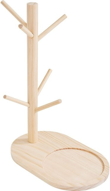 VBS Schmuckständer aus Holz in Beige, Tischmodell, B/T/H: 22,0 x 30,0 x 14,0 cm - Bild 1