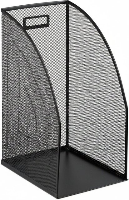 Relaxdays Stehsammler aus Stahl mit Steckfach für A4, Schwarz, B: 32 cm, T: 16 cm, H: 24,5 cm - Bild 1