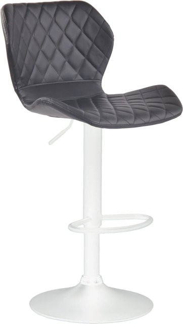 CLP Barhocker Cork moderner Design Barhocker aus Kunstleder in Schwarz/Weiß mit 360 Grad Drehsitz - Bild 1