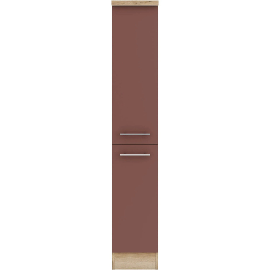 OPTIFIT Bari407 Küchen-Apothekerschrank in Rostrot mit modernem Design aus melaminbeschichteter Qualitätsspanplatte, Breite: 30 cm - Bild 2
