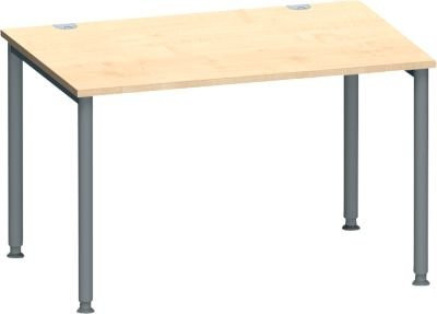 Schäfer Shop Genius Schreibtisch MODENA FLEX mit 4-Fuß-Rundrohr, Farbe Ahorn/Anthrazit, Breite: 120 cm, Tiefe: 80 cm - Bild 1