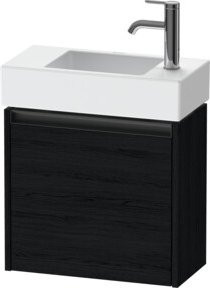 Duravit Waschtischunterschrank Ketho.2, Wandhängend, Schwarz, 1 Tür, B: 48,4 cm, T: 23,8 cm - Bild 1