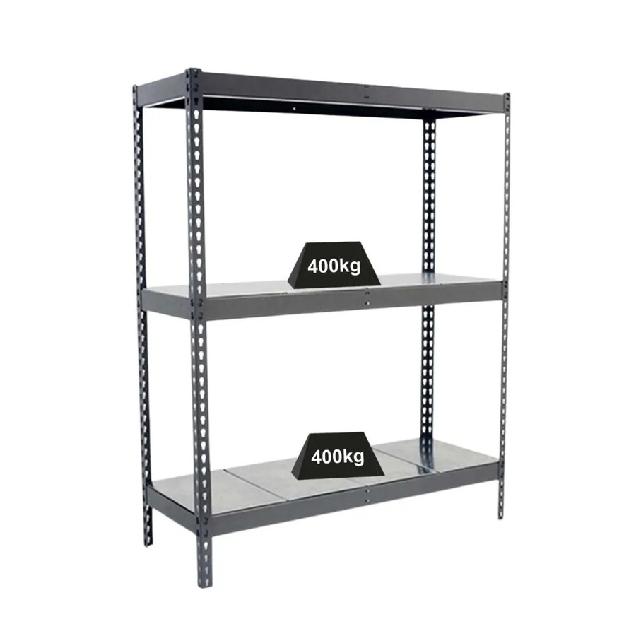 PROREGAL Schwerlastregal Mid Metal Yeti Grau, H x B x T: 150 x 150 x 75 cm, Fachlast 400 kg - Bild 2