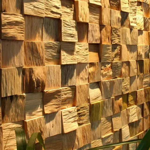 Mosecor Massivholz Mosaik Wanddeko im europäischen Stil für Wohnzimmer und Schlafzimmer - Bild 1