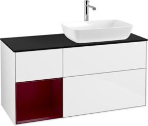 V&B Waschtischunterschrank Finion mit Wandbeleuchtung, Farbe Weiß lackiert, Breite: 120 cm, Tiefe: 50,1 cm, Höhe: 50,1 cm - Bild 1
