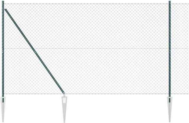 vidaXL Zaunpfosten aus Stahl in Grün, Höhe: 150 cm, B/T: 60 x 60 mm - Bild 1