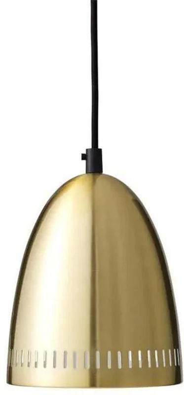 SUPERLIVING Pendelleuchte Dynamo in Gebürstetem Messing mit schwarzem Kabel, Durchmesser: 25 cm - Bild 1