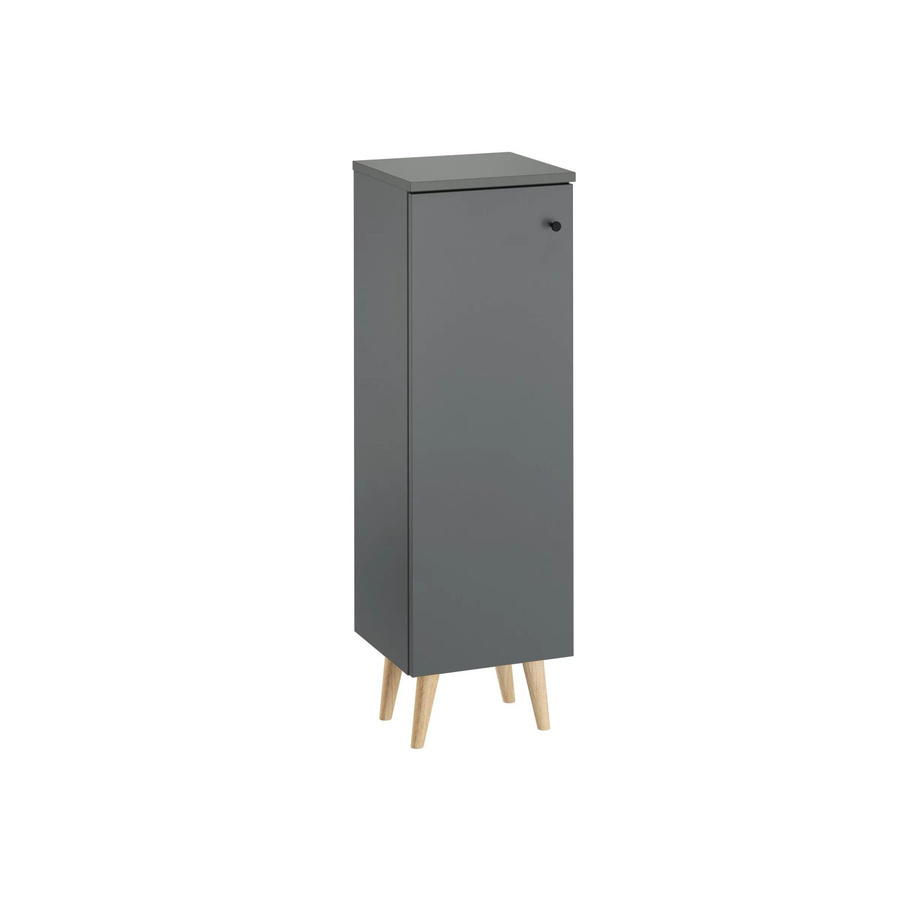 Erst-Holz Badschrank Grau Wandmontage mit Füßen und Regalböden - Bild 2