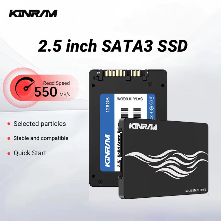 KinRam SATA 3 SSD 2.5 Zoll Interne Solid-State-Festplatte für Laptop und Desktop in Schwarz - Bild 5