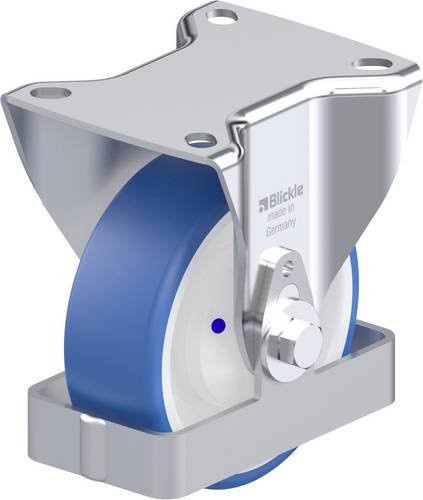 Blickle B-POTHS 100XKA-FS Stahlblech-Bockrolle in Blau mit 100 mm Rad-Durchmesser und 200 kg Tragfähigkeit - Bild 1
