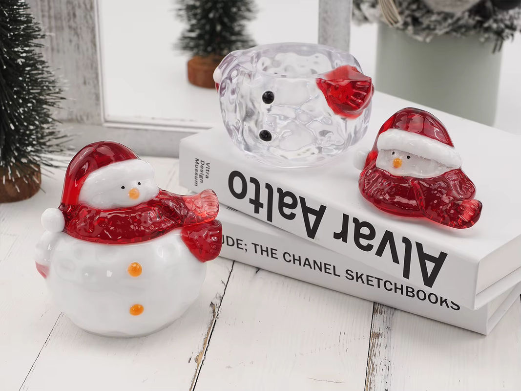 UDOCOOL Silikonform Schneemann für DIY Weihnachts-Aufbewahrungsboxen aus Harz oder Beton in Weiß und Rot - Bild 5