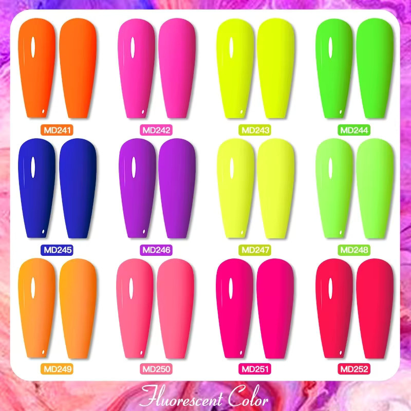 MSRUIOO Gel-Nagellack Neonfarbe, 8 ml, Fluoreszierend - Bild 5