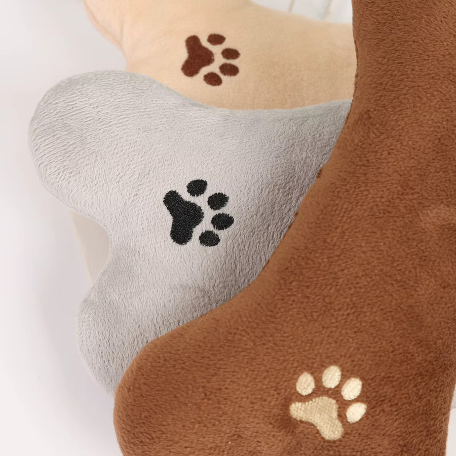 Haustierkissen-Kauspielzeug, Knochenform, Plüsch-Hunde- und Katzenspielzeug - Bild 2
